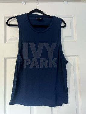 IVY PARK Navy Logo Muscle Tank
